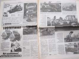 Koneviesti 1989 nr 16 -Euroopan traktoriunioni, Pysyy ja paranee,Jukeva-järjestelmä -monta työvälinettä samaan runkoon,Konekentän laidalta -konepoistot muuttuvat,ym.