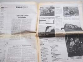 Koneviesti 1989 nr 20 - Tulevaisuuden haasteita, Kverneland Variomat EG - Viilun leveys vapaa, Konekentän laidalta - Vastaavatko toiset Dronningborgin halpamyyntiin?