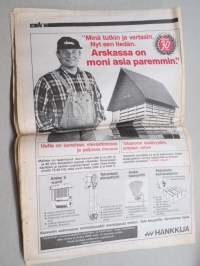 Koneviesti 1988 nr 1 - Mitä kuvaussyksy opetti?, Konekentän laidalta - Tarvitaanko ohjevähittäishintoja?, Miehen mittainen traktori, Posti-laatikko, ym.