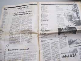 Koneviesti 1988 nr  5 - Kotieläinrakennusten tekniset kehitystarpeet, Same Explorer 80, Kolmen keskusliikkeen kevätkonepäivät, Valmet kannattavuuden puristuksessa,ym