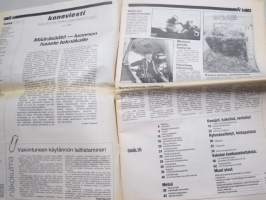 Koneviesti 1988 nr 7 - Määräsäätö-luonnon haaste tekniikalle, Agrico 88 - Suppeus vaivana, Mitä kotimaisuus-kampanja voi antaa?, Jome-monitoimi-perävaunu, ym.
