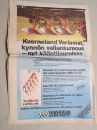 Koneviesti 1988 nr 12 - Ylihärmän malli, Jenkki-Jontikka - pelkkää pikavaihdetta, Konekentän laidalta - Maatalouskoneet mittatilauksesta, Varmo-tasausäes, ym.