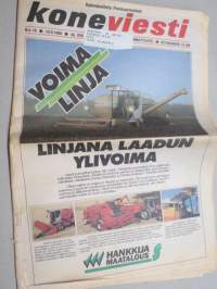 Koneviesti 1988 nr 16 - Kestääkö betoni?, Auringon-kukkaa tavallisella puimurilla, Konehuolto yksityis-yrittäjien käsissä, Tuhkalle kyytiä, Viljelytekniikka, ym.