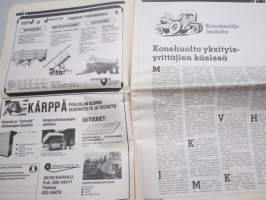 Koneviesti 1988 nr 16 - Kestääkö betoni?, Auringon-kukkaa tavallisella puimurilla, Konehuolto yksityis-yrittäjien käsissä, Tuhkalle kyytiä, Viljelytekniikka, ym.