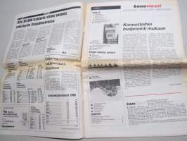 Koneviesti 1987 nr 5 - Koneostoihin budjetointi mukaan, SOK panostaa kotimaisiin, Harmeka ja Tuhti Junkkari - Paalit silpuiksi, Jome-rehuleikkuri, ym.