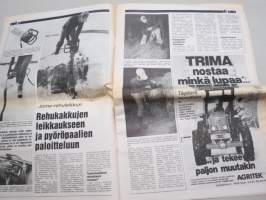 Koneviesti 1987 nr 5 - Koneostoihin budjetointi mukaan, SOK panostaa kotimaisiin, Harmeka ja Tuhti Junkkari - Paalit silpuiksi, Jome-rehuleikkuri, ym.