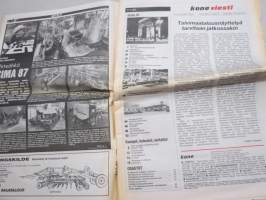 Koneviesti 1987 nr 6 - Talvimaatalousnäyttelyä tarvitaan jatkossakin, SIMA, Valmet H 800 - Traktori moneen lähtöön, Kera etsii yrittäjiä, ym.