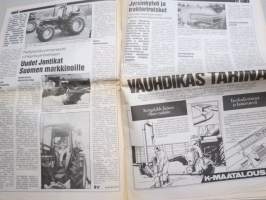 Koneviesti 1987 nr 12 - Tehokkuuden rinnalle monipuolisuus, Neljästäkymmenestä viiteenkymmeneen, Jyrsinkylvö ja traktoriruiskut, Maidon mittaus reaali-aikaan, ym.