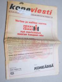 Koneviesti 1987 nr 18 - Ajouraväli tulilinjalla, Viimeistä kertaa kaksiteräisillä - Vanhat tekijät voimissaan SM-kynnöissä, Jussi-Pekalla vauhti päällä, ym.
