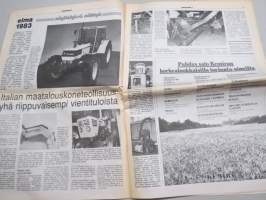 Koneviesti 1984 nr 1 - Tuotantojärjestelmä pidettävä kunnossa, yhteenveto syksyn auravertailusta, Case pyrkii kakkoseksi, Näyttelyssä nähtyä - Eima 1983, ym.