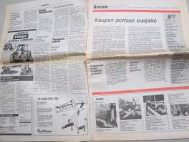 Koneviesti 1984 nr 3 - Kaupan portaan uusi jako, Etunostolaitteella enemmän hyötyä etuvedota, takaisin piirustuslaudalle, Hampaan kolosta - Maataloussyntejä, ym.