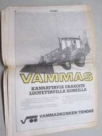Koneviesti 1984 nr 5 - Maaliskuu maata näyttää..., Lumi liikkuu liukkaasti monitoimikauhalla, Rangaistuverojen määrä romahti, Volvo BM Valmet 905-4, ym.