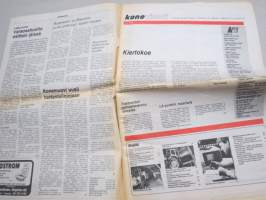 Koneviesti 1984 nr 9 - Kiertokoe, Vakolan johtaja professori Osmo Kara `Viljeljöillä vielä paljon oppimista maanmuokkauksessa´, Vakola Pähkinänkuoressa, ym.