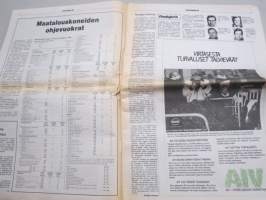 Koneviesti 1984 nr 10 - Kuulo vaarassa, Kaypro 2 on luotettava työkalu, Kemiralta 1500 kilon lannoitelava, Maatalouskoneiden ohjevuokrat, Kevään kohinaa, ym.