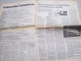 Koneviesti 1984 nr 12 - kesä kaikkialla, Traktoreiden hintapörssi, Neuvontasopimus monipuolistaa mikrotietokoneen käyttöä, Minne lannoitteet leviävät?, ym.