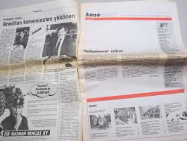 Koneviesti 1984 nr 13 - ratkaisevat viikot, Stark-haarukkatrukki nostaa paalit ylös, Joka toinen puimurikauppa ennen puintikautta, Massiivinen DLG, ym.