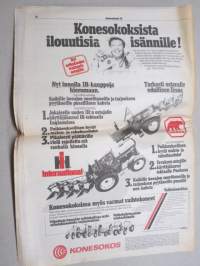 Koneviesti 1984 nr 13 - ratkaisevat viikot, Stark-haarukkatrukki nostaa paalit ylös, Joka toinen puimurikauppa ennen puintikautta, Massiivinen DLG, ym.