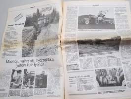 Koneviesti 1984 nr 15 - Perunan tie on vaaroja täynnä, Fiatagri 80-90 DT, Fiatagri 90-sarja, Risto Knaapi - Työkoneiden voimainoton pikakytkentä ratkaistu?, ym.