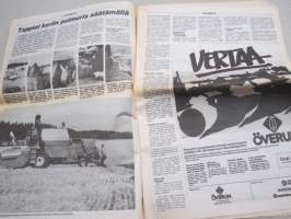 Koneviesti 1984 nr 15 - Perunan tie on vaaroja täynnä, Fiatagri 80-90 DT, Fiatagri 90-sarja, Risto Knaapi - Työkoneiden voimainoton pikakytkentä ratkaistu?, ym.