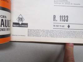 Renault R.1133 - P.R.757 Catalogue De piéces de rechange -parts catalogue / varaosaluettelo