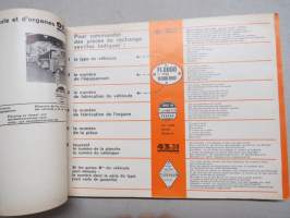 Renault R.1133 - P.R.757 Catalogue De piéces de rechange -parts catalogue / varaosaluettelo