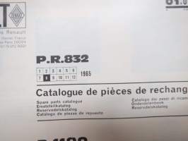 Renault R.1190 - P.R.832 Catalogue De piéces de rechange -parts catalogue / varaosaluettelo