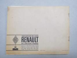 Renault R.1131 - P.R.712 Catalogue provisoire de piéces de rechange -parts catalogue, supplementary / varaosaluettelon lisäosa