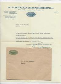 S W Paasivaaran Margariinitehdas Oy Lahti 1948  - firmalomake  ja firmakuori