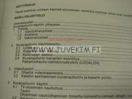 Luxor kuvanauhuri 9882 -käyttöohjekirja