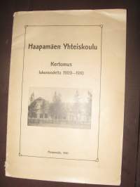 Haapamäen Yhteiskoulu - Kertomus lukuvuodelta 1909-1910