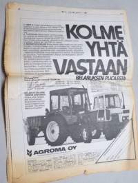 Koneviesti 1981 nr 5 - Vaihtokonekauppa, Koneviestin lukijat selvittivät: Traktoreiden heikot kohdat 3.osa, Nauhakylvö kiinnostaa nyt Keski-Euroopassa, ym.