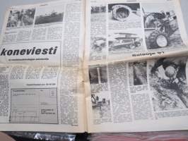 Koneviesti 1981 nr 12 - Opintomatka maatalousnäyttelyyn, Salaojitusta ojaa avaamatta, Salaoja 81, Agronomi Jukka Pokki - Säilörehun ja heinän irrotus ja siirto, ym.