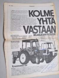 Koneviesti 1981 nr 19 - Vientiponnistelut, Voimanottoakseli, Rosenlew johtavaksi pienpuimureiden valmistajaksi, Maailman suurin maatalouskonevalmistaja, ym.