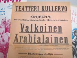 Valkoinenarabialainen + Pieni eripuraisuus, mykkäfilmi -elokuvajuliste / movie poster