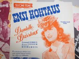 Ensi kohtaus - Hennes första rendez-vous, pääosissa Danielle Darrieux, Fernand Ledoux, Jean Tissier, Jacqueline Desmarets -elokuvajuliste / movie poster