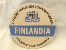 Finlandia Lahden Export olut lasinalunen, tuopinalunen