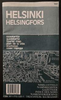 Helsinki / Helsingfors, kaupungin katu- ja paikannimiluettelo - Nimiluettelo + Helsingin opaskartta
