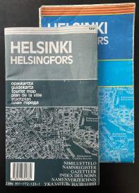 Helsinki / Helsingfors, kaupungin katu- ja paikannimiluettelo - Nimiluettelo + Helsingin opaskartta