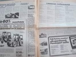Koneviesti 1980 nr 14 - Puolet puinti-tappioista syntyy leikkuupöydällä, menestyksekäs näyttelykesä, Varpajyrä S-piikkiäkeessä, Paalit putkella perävaunuun, ym.
