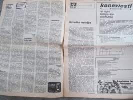 Koneviesti 1980 nr 19 - Mennään metsään, IVO:n &quot;kaksoiskeskuslämmitys&quot; käyttää sähköä sekä kotimaista, Sähkön ja kotimaisten poltto-aineiden rinnakkaiskäyttö, ym.