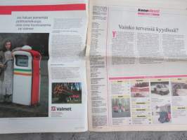 Koneviesti 2000 nr 1 - Vainko terveisiä kyydissä?, Lämpöä kontissa, Hakelämmitystä Lapuan keskustassa, Kannattavuus vaatii pitemmän käyttökauden, ym.