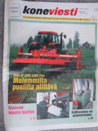 Koneviesti 2000 nr 21 - Rengastehtaat jääneet traktoreiden vauhdista?, JF GMS 3600 Flex ja Pöttinger Jumbo - Uudet heinäkoneet, Jurttikoneet rinnakkain, ym.