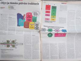 Koneviesti 2001 nr 3 - Kriisiyttääkö BSE maatalouskonekaupan?, Öljyt ja tämän päivän traktorit, valtra 50 vuotta - Piikkilangan kiristäjästä S-sarjaan, ym.