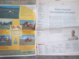 Koneviesti 2001 nr 7 - Asetus muuttui kyseenalaisin perustein, Reime-lannanerotin vaatii lietteeltä tasalaatuisuutta toimiakseen, Rinnakkaisedustuksen riskit, ym.
