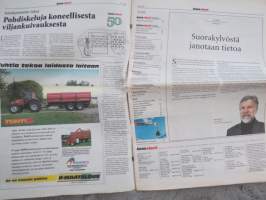 Koneviesti 2002 nr 6 - Suorakylvöstä janotaan tietoa, Sinulta Super Seed 3000, Suorakylvökone-kapasiteetista niukkuutta?, Biokaasulaitos jalostaa jätettä, ym.