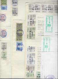 Erä leimamerkkejä ja leimoja asiakirjoilla n 1950 luku - leimamerkki