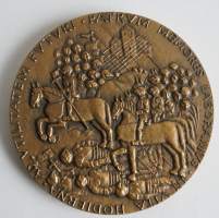 Turun historiallinen museo 100v ( Aimo Tukiainen )  mitali 75 mm taidemitali