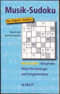 Musik-Sudoku, 2018. Annettujen musiikkikappaleiden perusteella pitää osata täyttää puuttuvat musiikkitermit. Oikeat vastaukset mukana.