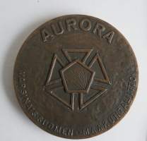 Aurora Varsinais-Suomen Maakuntaliitto 1977 (Kalle Karttunen )  mitali 70 mm taidemitali