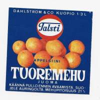 Tuoremehu - juomaetiketti tuote-etiketti